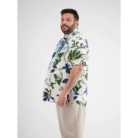 Lerros Kurzarmhemd »LERROS Sommerliches Baumwoll-Leinenhemd in Übergrößen weiß