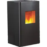 Wodtke Primärofen Frank water+, Stahl black, flache Tür, 8 kW