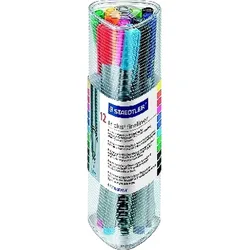STAEDTLER Fineliner triplus 12 Farben in Kunststoffdose