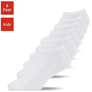 SNOCKS Kinder Sneaker Socken | Weiß | 23 - 26