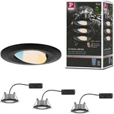 Paulmann HomeSpa 3er Set LED Einbauleuchte Calla schwarz 9 cm schwenkbar