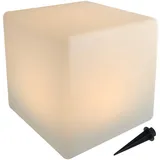 crhclh LED Solar Wurfelleuchte 30 cm Kunststoff IP67