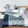 JANINE Carmen S Gestreift Blau 155 x 220 cm + 80 x 80 cm