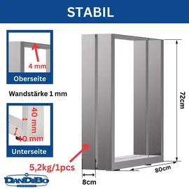 DanDiBo Ambiente Tischbeine Edelstahl 72 x 80 cm