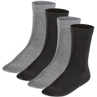 Falke Kinder Socken, 4er Pack - Happy, Kurzsocken Schwarz/Grau 23-26