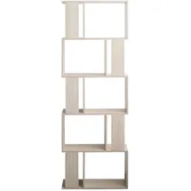 Mobili Rebecca Aktenregal 169 x 60 x 24 cm Gebleichte Tanne