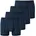 Feinripp Boxershorts Blau gestreift L 4er Pack