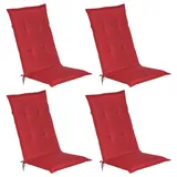 Beautissu Loft HL Hochlehner 120x50x6cm Rot 4tlg