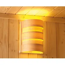 Karibu Saunaleuchte Classic-für Anschluss an Karibu Starkstrom Steuergerät oder externen 230 Volt Schalter (bauseits)