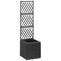 vidaXL Hochbeet mit Rankgitter 30 x 30 cm Schwarz