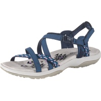 SKECHERS Damen Reggae Slim Vacay Slingback Sandalen, Navy Duraleather/Webbing, 37