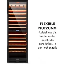 Klarstein Vinovilla Grande 162 Built-in Duo Onyx Weinkühlschrank 425 Ltr 162 Fl. Schwarz