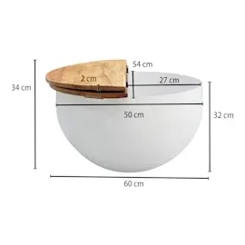 FineBuy Couchtisch Mango 60x34x60 cm