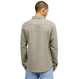 QUIKSILVER Langarmhemd "Motherfly Heather", Herren, Gr. XS, US-Größen, grau (grape leaf heather), Obermaterial: 100% Baumwolle., Hemden