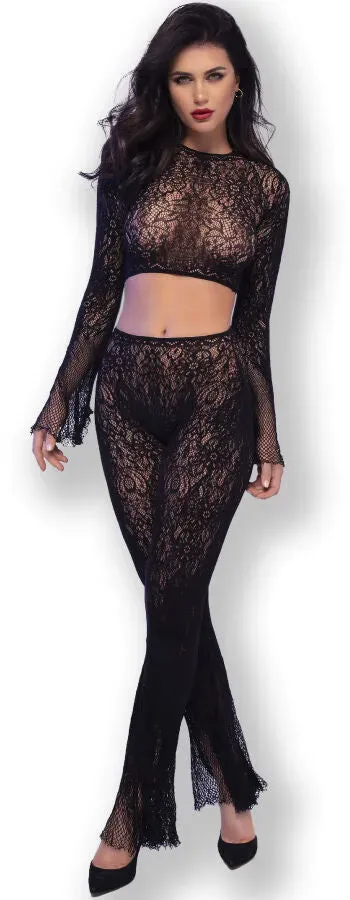 CHILIROSE  CR 4648 Top & Hose S/L - Schwarz