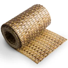 nyvi Sichtschutzstreifen 255 x 19 cm Braun und Beige Polyrattan 5 St.