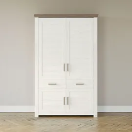 Set One by Musterring Regalelement "York", braun (pino aurelio mit eiche nelson), B:129cm H:206,6cm T:42,2cm, Spanplatte, SET ONE BY MUSTERRING, Regale, mit viel Stauraum, in 3 Farben erhältlich, Breite 129 cm