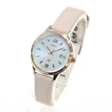 ORIENT iO Natural & Plain RN-WG0416S Quarz Solar Uhr Rosa Leder Band 27.6mm