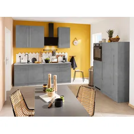 WIHO KÜCHEN Küchenzeile Chicago 360 cm grau