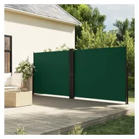 vidaXL Seitenmarkise Ausziehbar Dunkelgrün 160x1200 cm