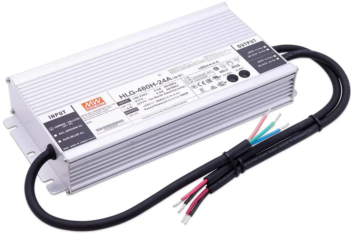 Mean Well HLG-480H-24A LED Netzteil 480W 24V 20A IP65 Schaltnetzteil CV