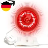 Rotlichtlampe Wärmelampe, 150W Infrarotlampe Mit Rotlicht Brille, 3 Stufen Timer