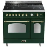 LOFRA RVD 96 MFTE/5I - Grün - Messing Finish - DOLCEVITA INDUKTION - DOUBLE OVEN 90 cm