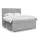 vidaXL Boxspringbett mit Matratze Hellgrau 180x200 cm Stoff