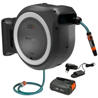 Gardena PowerRoll Akku-Schlauchbox XXL weiß inkl. Akku + Ladegerät 18647-20