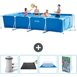 Rechteckiger Frame Pool - 450x220x84 Cm - 5-teilig  Scb126