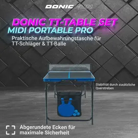 Donic Schildkröt Miniplatte Midi Portable Pro Blau/Schwarz