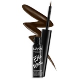 NYX Professional Makeup Epic Wear Liquid Liner Flüssig-Eyeliner mit mattem Finish Farbton 02 Brown 15.55 g Schwarz
