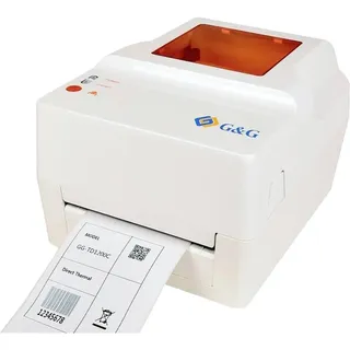 G&G Etiketten-Drucker Thermodirekt, Thermotransfer 203 x 203 dpi Etikettenbreite (203 dpi), Etikettendrucker, Weiss