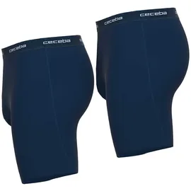 CECEBA Boxershorts unifarben Dunkelblau 7XL 2er Pack