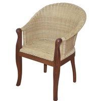 Rattan-Sessel beige/braun Esszimmersessel Küchenstuhl Esszimmerstuhl Speisesesse