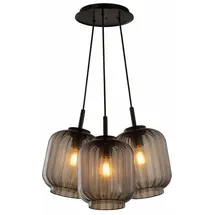s.luce Velo 3-flg. 3x20 cm Rauch/Schwarz rund