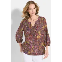 GOLDNER Moderne Viskosetunika mit Allover-Print in orange / schwarz, gemustert), | Gr.: 44