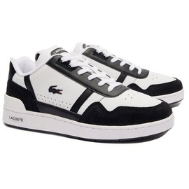 Lacoste T-Clip Logo Sneaker Weiß 147- White/Black, 43 - 43 EU