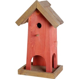 Dobar Vogelhaus mit Nistkasten »Red House«, für Wildvögel, Kiefernholz, braun/rot