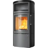 Kaminofen Hark 44-5.1 GT ECOplus RUA 5 kW - Ofenkacheln: opak-schwarz - Korpus: titan