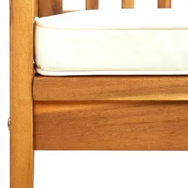 vidaXL Gartenstuhl 64 x 64 x 90 cm cremeweiß 2 St.