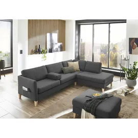Atlantic Home Collection Hocker Mailo 88 x 45 x 69 cm Grau