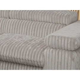 MKS Meble Eckcouch Cord 3-Sitzer Grau