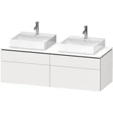 Duravit Duravit, Waschtischunterschrank wandhängend „L-Cube“ 142 × 48,2 × 55 cm) Weiß Supermatt, links und rechts