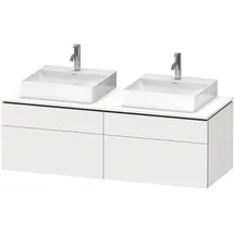 Duravit Duravit, Waschtischunterschrank wandhängend „L-Cube“ 142 × 48,2 × 55 cm) Weiß Supermatt, links und rechts
