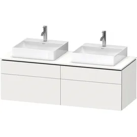 Duravit Duravit, Waschtischunterschrank wandhängend „L-Cube“ 142 × 48,2 × 55 cm) Weiß Supermatt, links und rechts