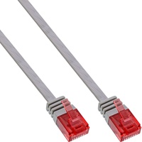 InLine Flach-Patchkabel, Cat6, U/UTP, RJ-45/RJ-45, 2m, grau (71602)