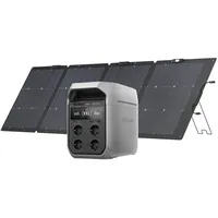 EcoFlow DELTA 3 Plus Tragbare Powerstation 1 024 Wh mit 220 W Solarpanel, 1 000 W Solareingang, LiFePO4 Batterie, Solargenerator für Notstrom, Cam...