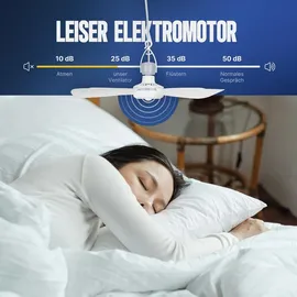 BestLivings Mobiler Deckenventilator 40 cm Deckenventilator Weiß