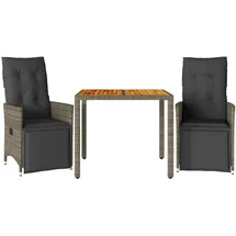 vidaXL Garten-Bistro-Set 3-tlg. Grau
